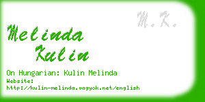 melinda kulin business card